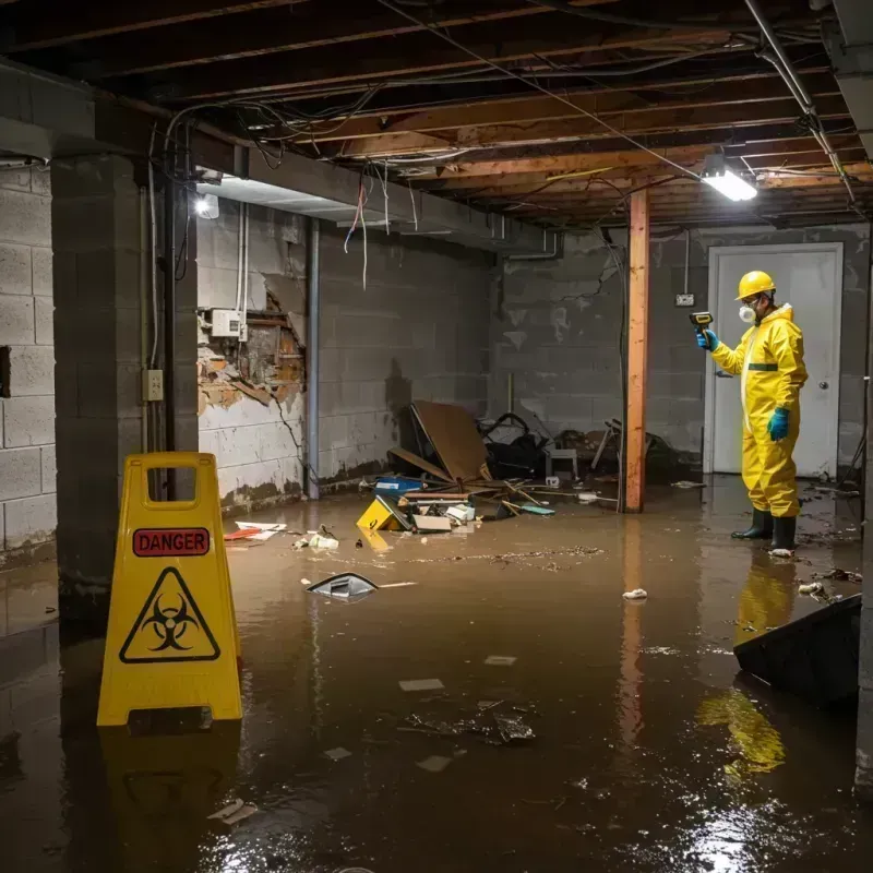 Flooded Basement Electrical Hazard in Blossom, TX Property